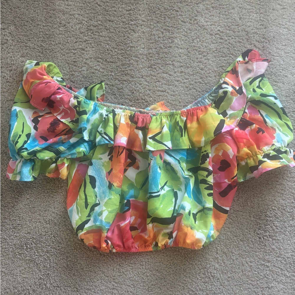 Show Me Your MuMu Multicolor Off-Shoulder Top